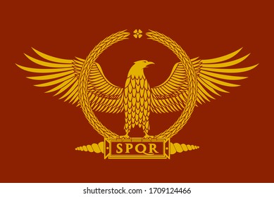 Roman Eagle Logo Vector Illustration Stock Vector (Royalty Free ...