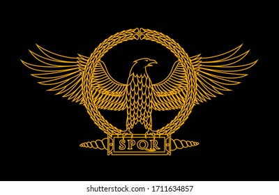 Roman eagle logo vector illustration