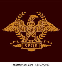 Roman Eagle Logo Vector Illustration Stock Vector (Royalty Free ...