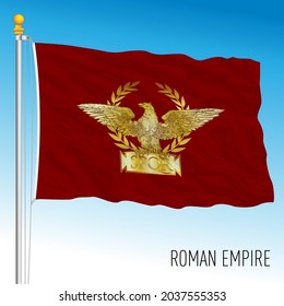 Roman Empire Fantasy Flag, Vector Illustration