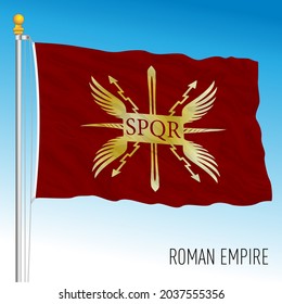 Roman Empire Fantasy Flag, Vector Illustration