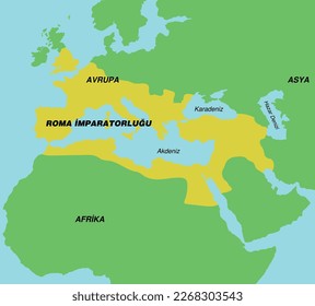 Roman Empire map, Historical Turkish map