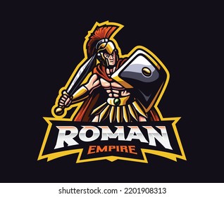 Roman Empire Mascot Logo Design Roman Stock Vector (Royalty Free ...