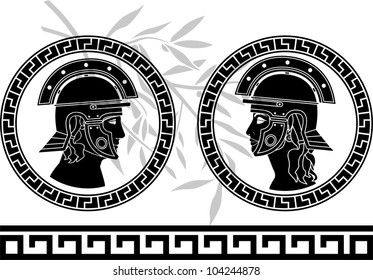 roman god and goddess. vector illustration