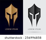 Roman or Greek Helmet , Spartan Helmet, Head protection, warrior,soldier, logo, symbol, icon, graphic, vector.