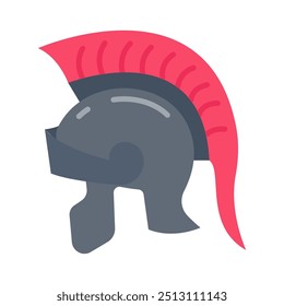 Iconos planos del casco romano, Ilustración vectorial