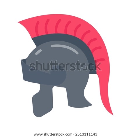 Roman Helmet Flat Icons, Vector illustration