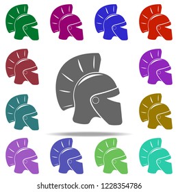 roman helmet icon. Elements of Cinema and Teatr in multi color style icons. Simple icon for websites, web design, mobile app, info graphics