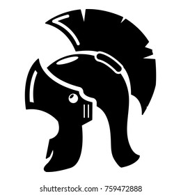 Roman Helmet Icon. Simple Illustration Of Roman Helmet Vector Icon For Web