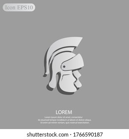 roman helmet Icon. Vector illustration EPS 10.
