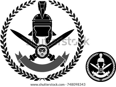 Roman Insignia Leaf Border