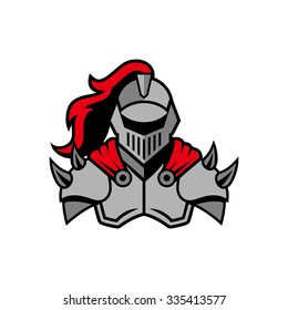 Roman Knight, gladiator with shield and armor, strong and protective, isolated vector