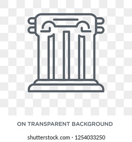 Roman law icon. Trendy flat vector Roman law icon on transparent background from law and justice collection. High quality filled Roman law symbol use for web and mobile