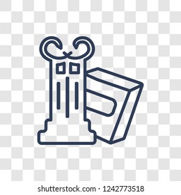 Roman law icon. Trendy linear Roman law logo concept on transparent background from law and justice collection