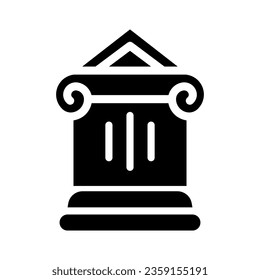 roman law solid icon illustration vector graphic