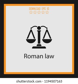 Roman law vector icon