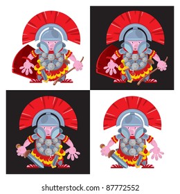 Roman legionnaire figure, vector