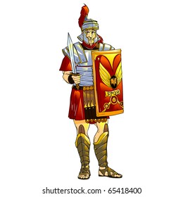 roman legionnaire vector illustration