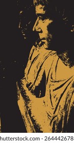 Homens romanos estátua abstrato fundo