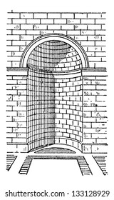 Roman Niche, vintage engraved illustration. Dictionary of Words and Things - Larive and Fleury - 1895