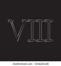roman number eight vector art