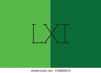 roman number 
sixty-one vector art