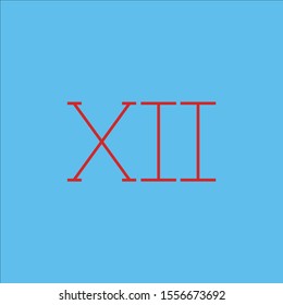 roman number 
twelve vector art