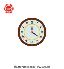 Roman Numeral Clock Vector Icon