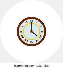 Roman Numeral Clock Vector Icon
