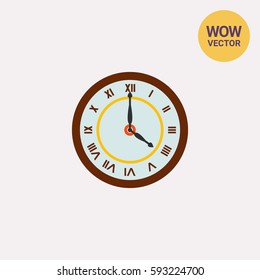 Roman Numeral Clock Vector Icon