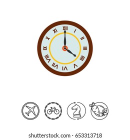 Roman Numeral Clock Vector Icon