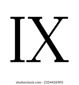 Roman numeral number 10 icon symbol