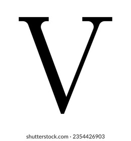 Roman numeral number 5 icon symbol