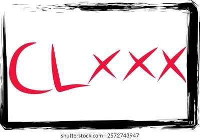 Roman numeral one hundred eighty in Doodle style, Roman numeral 180