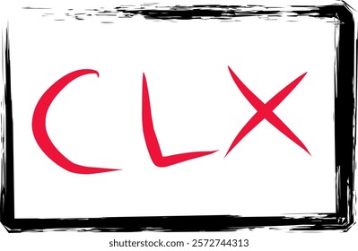 Roman numeral one hundred and sixty in Doodle style, Roman numeral 160