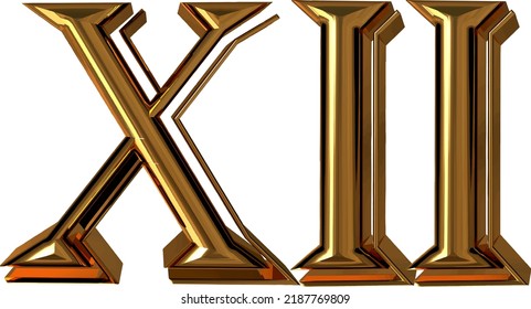 Roman Numerals Made Of Gold