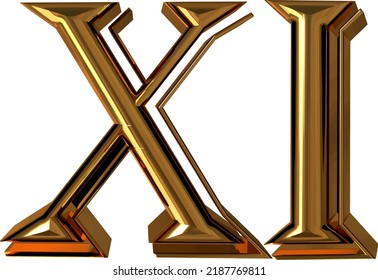 Roman Numerals Made Of Gold