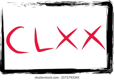 Roman numerals one hundred and seventy Doodle style, Roman numerals 170