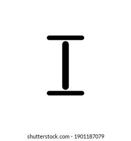 roman numerals one icon vector