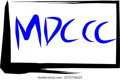 Roman numerals one thousand three hundred in Doodle style, Roman numerals 1300