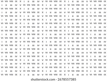roman numerals pattern background vector design