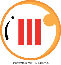 Roman numerals series, a vector of the Roman number three which is represented by the symbol III. Great for learning roman number symbols or icons