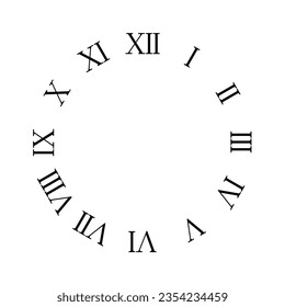 Icono de reloj de tiempo de números romanos