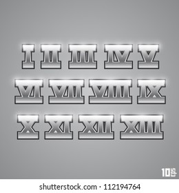 Roman Numerals Vector Set