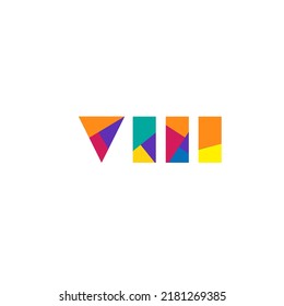 Roman numerals VIII full color design inspiration