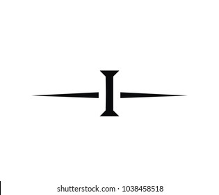 roman numerical number 1 type one in alphabet letter logo mark iconic design illustration for calender number or any count