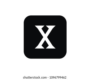 roman numerical number 10 type ten in alphabet letter logo mark iconic design illustration for calender number or any count in square box