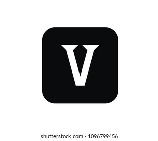 roman numerical number 5 type five in alphabet letter logo mark iconic design illustration for calender number or any count in square box