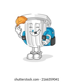 the roman pillar goes to school vector. cartoon character