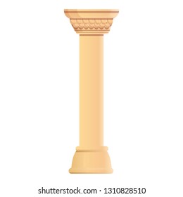 Roman pillar icon. Cartoon of roman pillar vector icon for web design isolated on white background